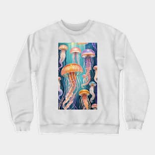 Jellyfish Serenade: Inspired Aquatic Illustration Crewneck Sweatshirt